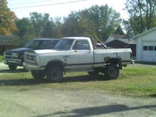 truck parked at the mechanic shop