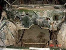 Challenger's Engine Compartment Prior to Sandblasting &amp; Paint
