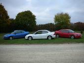 old blue r/t, my moms white r/t, old red r/t