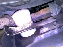 This is the transmission brace on the passenger side