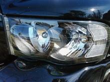 Blacked headlights