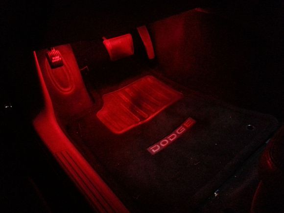 Red LED's under Dr. Side dash