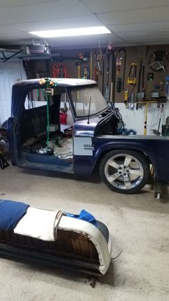 The front tire is just sitting, so no suspension in the front. This is close to where I would like it to be. 
