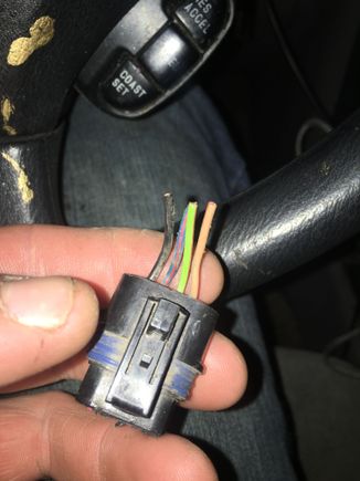 I found this in the cab, it goes to the four exposed wires that are in the engine bay. Is This is my cruise connector??