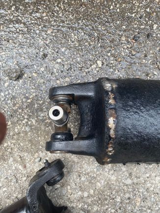 front u-joint sheared in half i don’t have a picture of the other broken piece of the joint. 