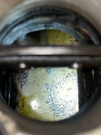 Phone camera doesn’t catch it well but there is much more oil than it appears in the photo.