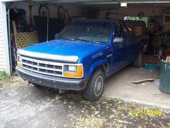 When i first bought it was rusty, blue, had a nasty topper, and had hubcaps