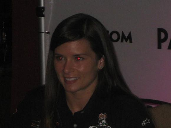 Danica Patrick signing autographs ay the Palms.