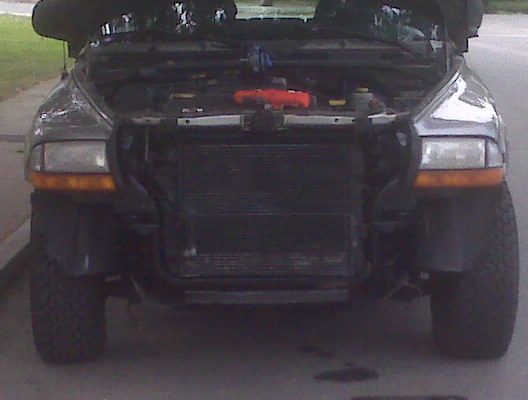 all the mounting hardware for the bumper was replaced also,gave me an opportunity to touch up some minor surface rust spots on the frame and radiator support