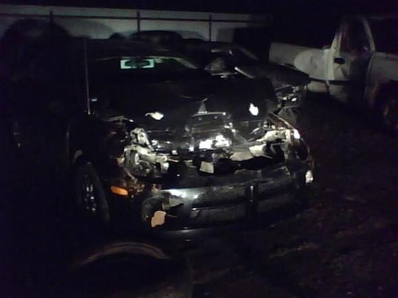 This is what rear-ending an SUV at 45 mph will do to an SRT-4 :[

.... I @#$%ing hate SUVs.