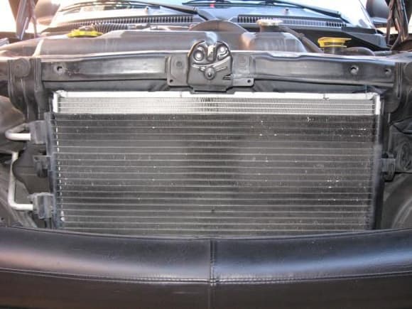 A/C coil super clean due to bug mesh from Lebra.  Brand new radiator mounted behind coil.  Radiator was replaced due to transmission replacement.