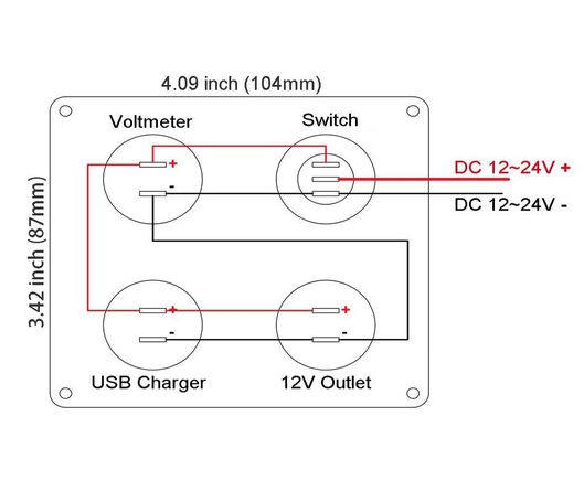 Wiring set up, except there will be three items in a line. 
