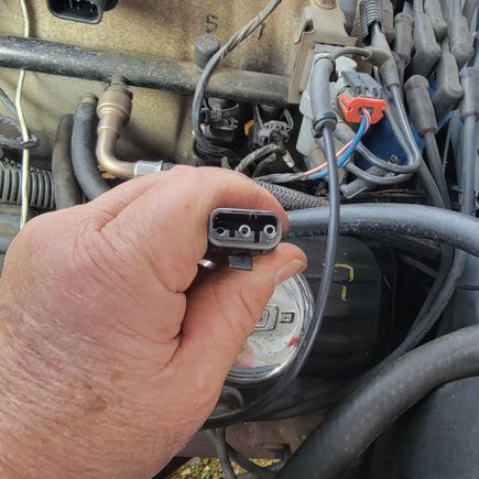 Trying to show the little plastic lever holding pins in. Use small screwdriver, lift lever-carefully, use your little finger and ring finger to pull pin out.