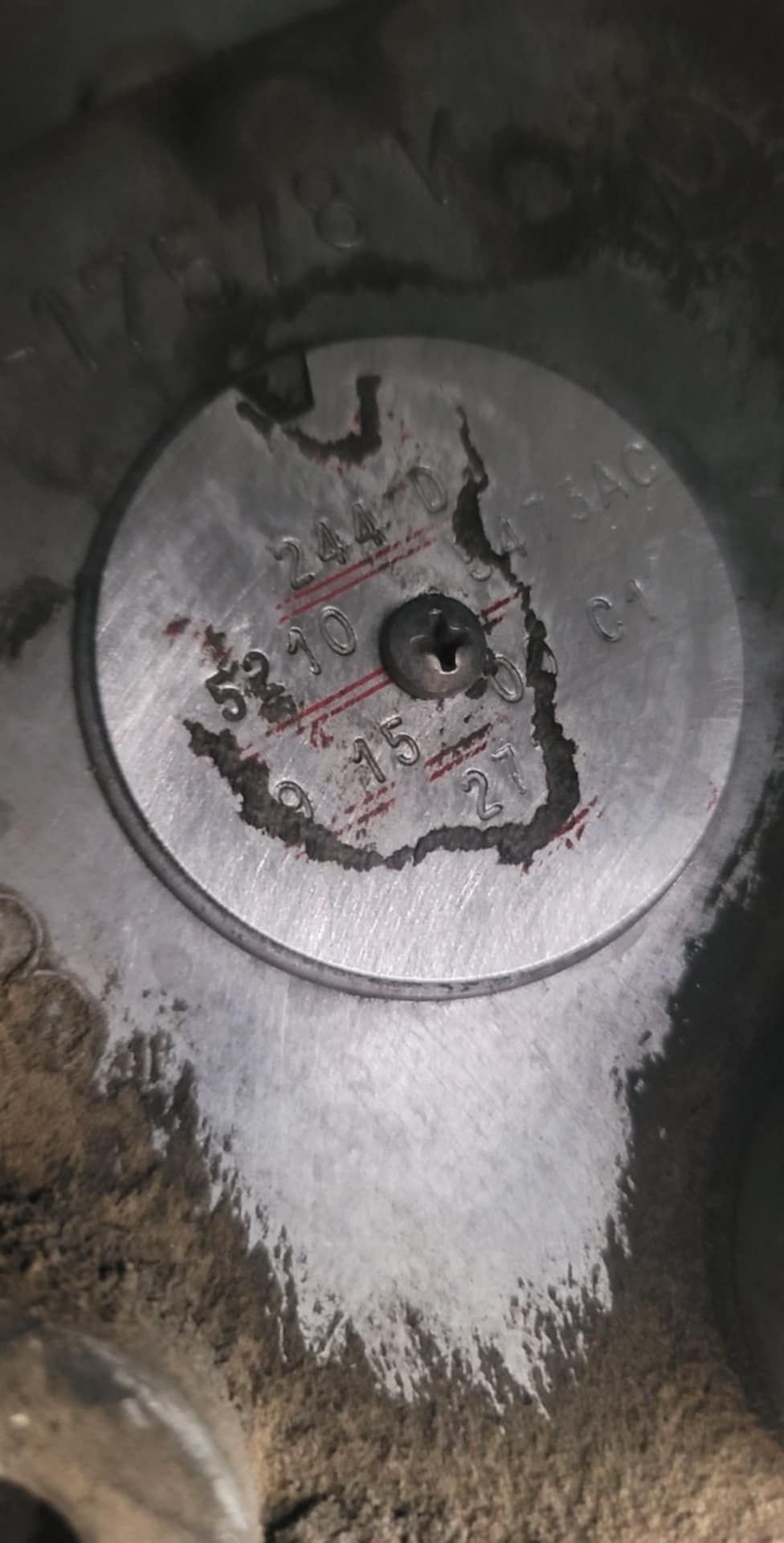 Tag on the back of my t-case...you can barely make out the 244D at the top...my brother 