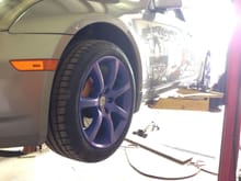 Wheels look really blue in the picture but they shine a little more purple than the picture shows especially in low light