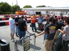 Go Kart briefing with the FL gang