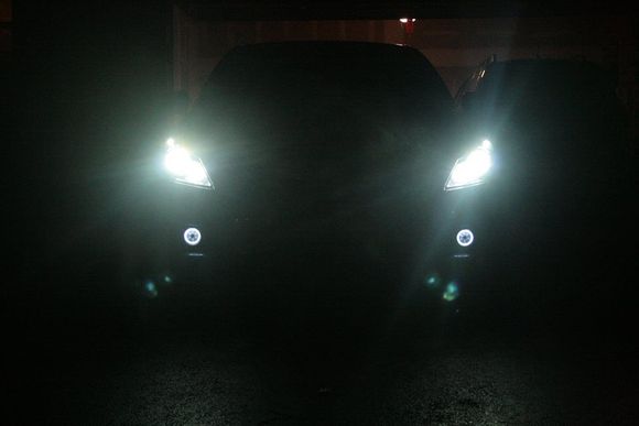 No Filter. Head Light, Running Light, Halo Fog Light Ring On, except Fog Lights. Effing Bright