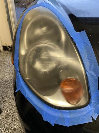 Wipe after the first round of sanding