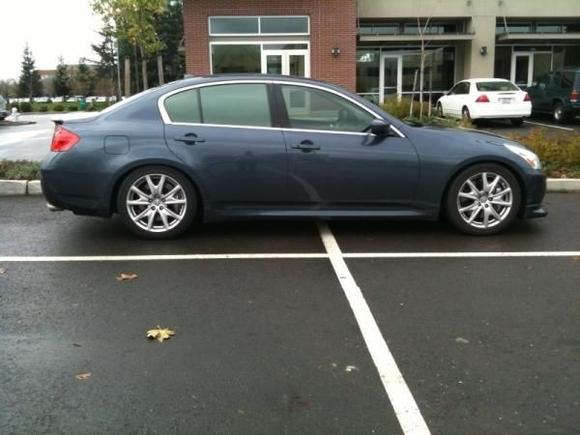 2009 G37s side Eibach PK with 20mm H&amp;R spacers