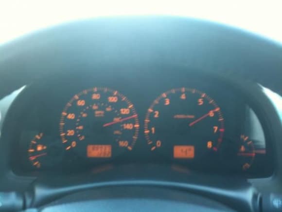 I've gone faster, but at these speeds, I try to focus on driving. =]