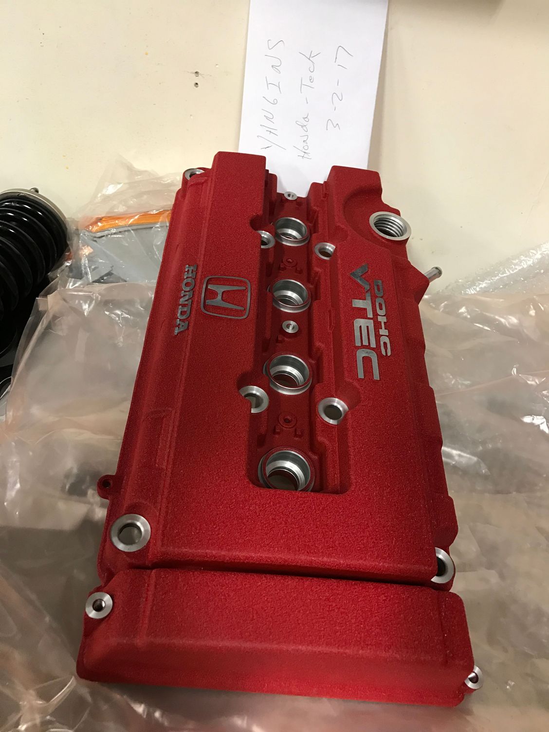 New OEM JDM CTR ITR b1618 red valve cover 190 shipped HondaTech
