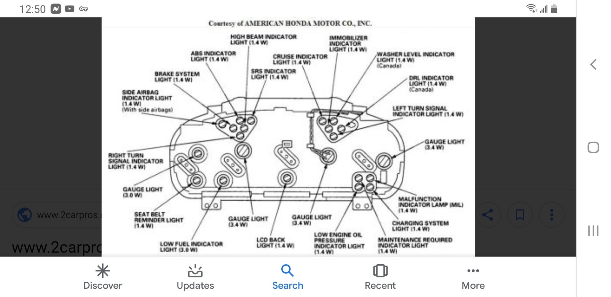 Honda Accord Instrument Cluster Repair