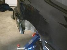 Rolling the fenders for wider tread