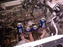 found the problem with the civic, cylinders 2 and 3 have full beers. had to go ahead and drain the cans properly with a vertical tilt.