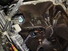 You can see where something grinded against the metal in a circular motion.