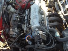 Engine is all in and everything bolted stock lx tranny.. P2e computer which is stock everything was supposably direct fit..  i upgraded the motor mounts to hasport
