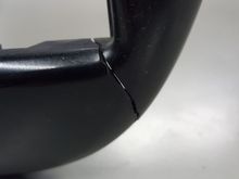 Hair like crack easily repairable from backside. When both pieces are pressed together you cant even see the crack.