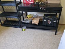  Work area I started on this week, for most of the winter work. If you look closely, youll see some of the components for the supercharger setup. A bit of a spoiler on my plans with that.