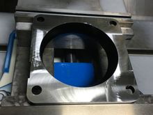 Had a buddy of mine machine down the throttle body adapter to crest as much room as possible