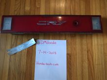 Rear center tail light with an extra CRX sticker I had a buddy make. $40 obo 