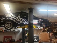 My lift in the garage I installed. 