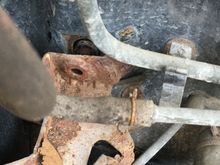 Bracket that holds the heater hose has a broken stud/bolt. I’ll probably zip tie it down, then see if a machine shop can remove the broken stud/bolt once the car is driving. 
The heat adjustment cable still works, but it gets stuck. I’ll just try to use it twice a year, before and after the winter.