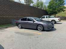 2015 Accord Sport 6sp with D2 lowering springs with stock struts