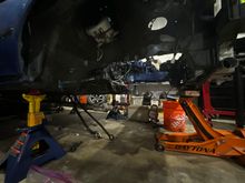All front suspension removed.