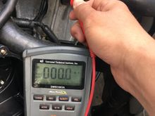 The negative lead was connected to the battery ground.