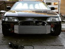 The intercooler is mounted and sits perfectly behind the ef8 bumper. No cutting of the bumper needed!
