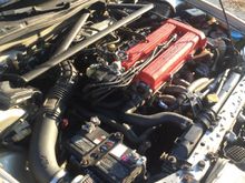 The engine bay of the swapped 1991 DA9.