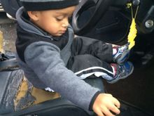 My nephew somehow climbed in when I was doing the last shock. Gotta start him young.