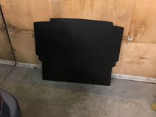 Cut this out of 3/8s plywood to go over the spare tire, the old one wouldn't support a bag of groceries.