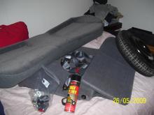 the stuff i pulled theirs also a jack,tire tool,and board