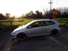 Washed just in time for the sunset.