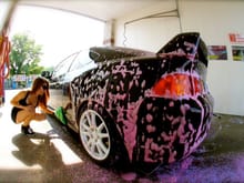 me washing my car