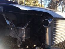 tube front end getting mocked up, also boxed in frame rails. 31" intercooler
