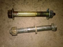 OEM bolt vs whatever was in it.