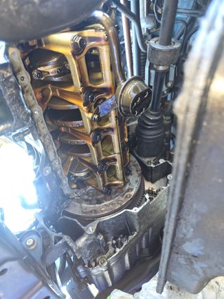 mid-repair bottom end
