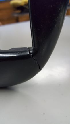 Hair like crack easily repairable from backside. When both pieces are pressed together you cant even see the crack.
